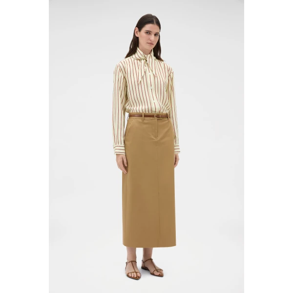 Oroton Maxi Trouser Skirt Pecan, view 2