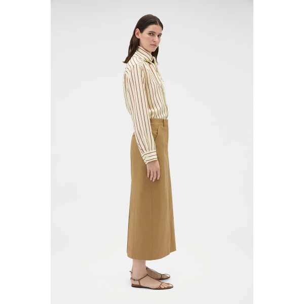 Oroton Maxi Trouser Skirt Pecan, view 3