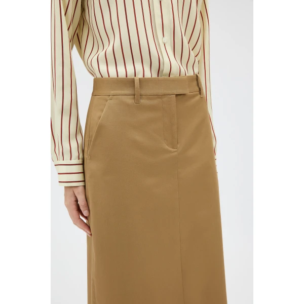 Oroton Maxi Trouser Skirt Pecan, view 4