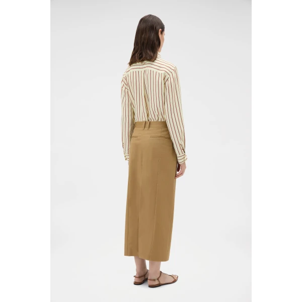 Oroton Maxi Trouser Skirt Pecan, view 5