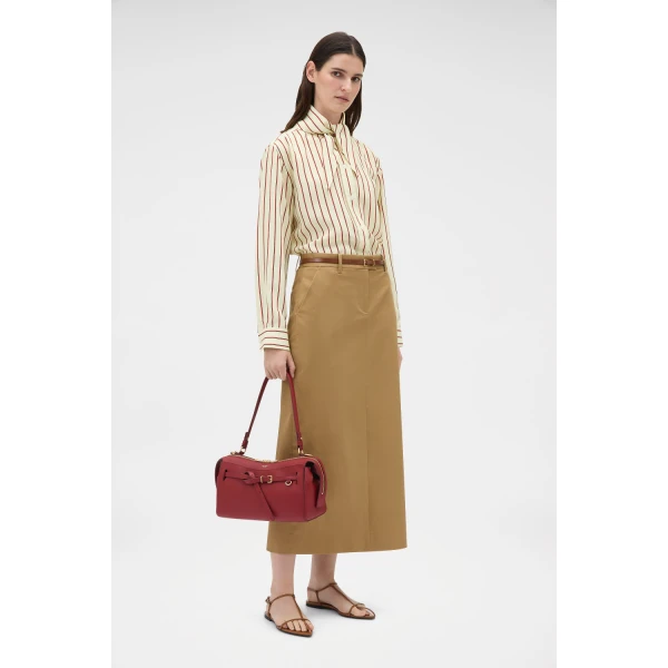 Oroton Maxi Trouser Skirt Pecan, view 6