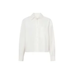 Oroton Oxford Cropped Shirt Antique White