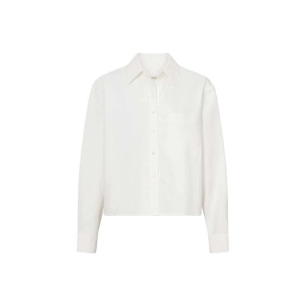 Oroton Oxford Cropped Shirt Antique White