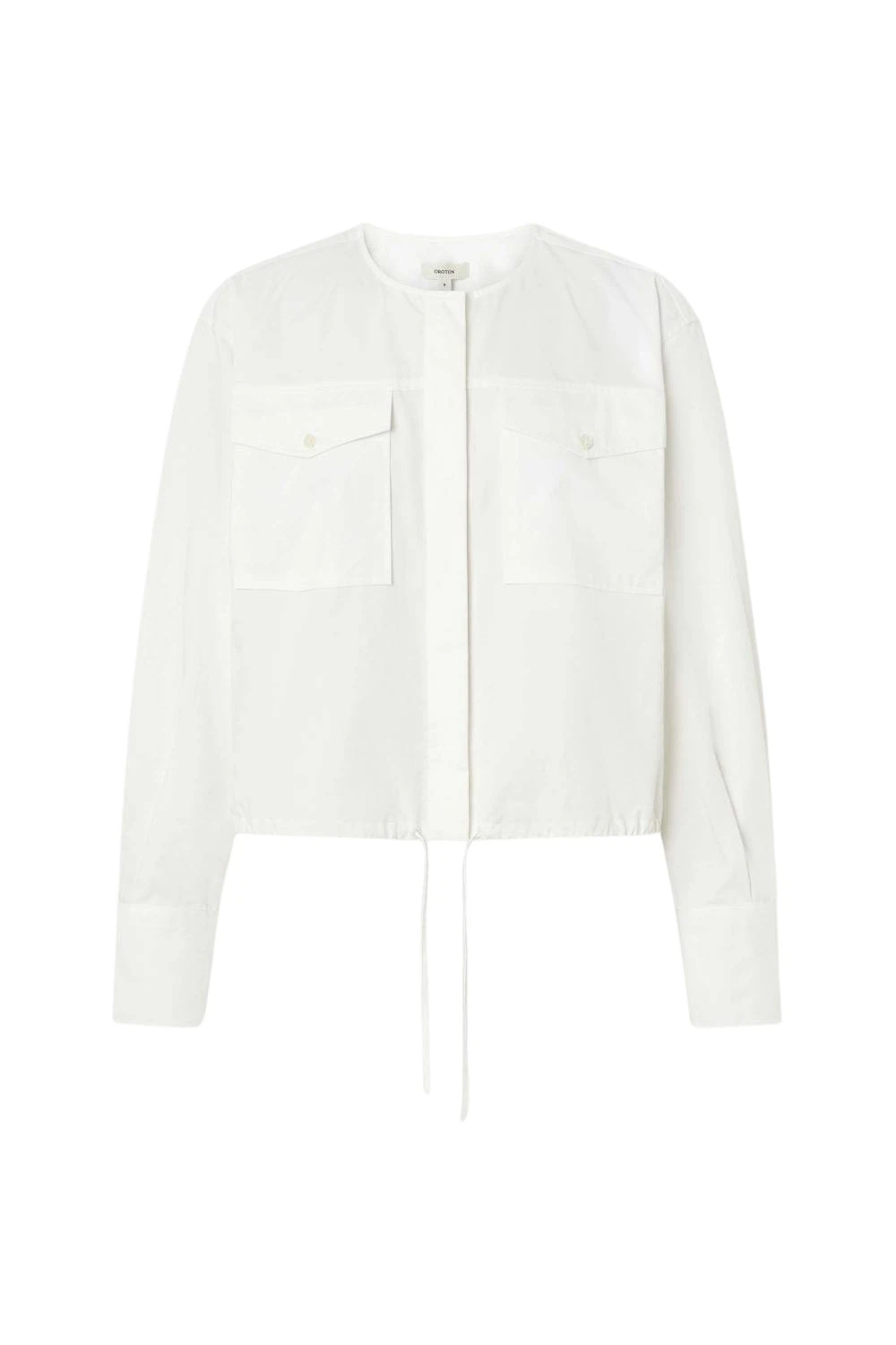 Oroton-Pocket-Detail-Bomber-Shirt-White34517_nobg Oroton Pocket Detail Bomber Shirt White