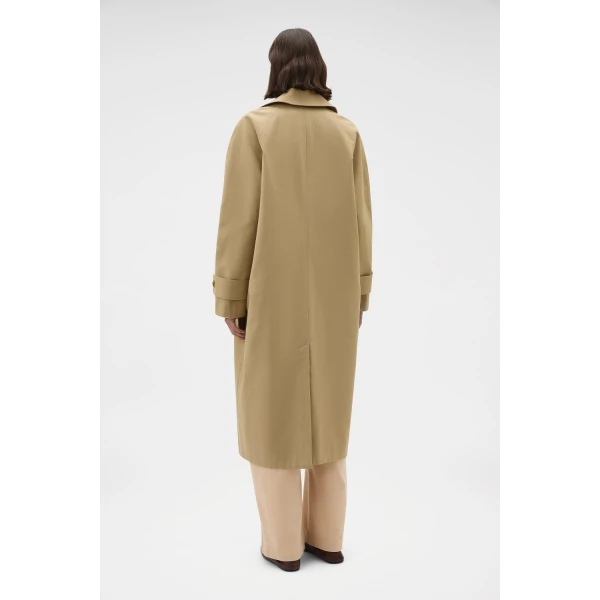 Oroton Reversible Check Mac Camel Coat, view 5