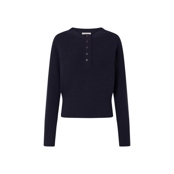 Oroton Rib Knit Henley North Sea