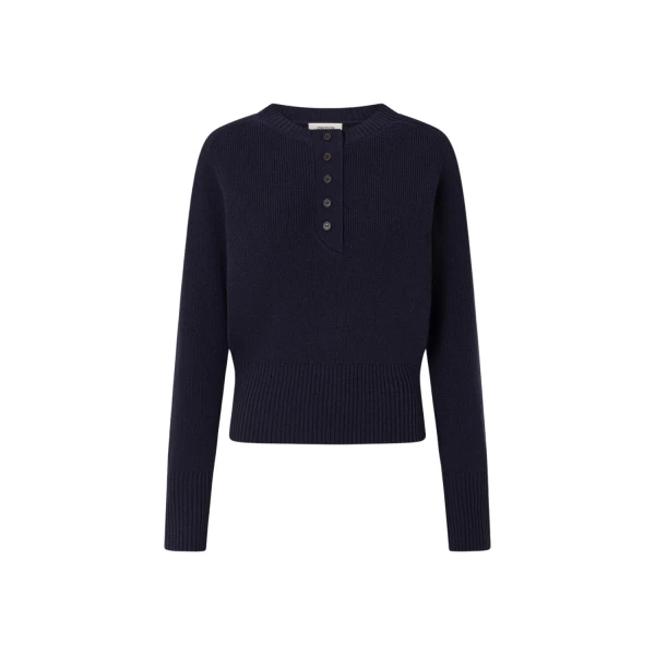 Oroton Rib Knit Henley North Sea