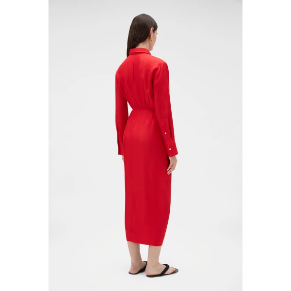 Oroton Silk Sarong Dress Poppy, view 5