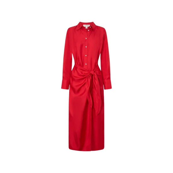 Oroton Silk Sarong Dress Poppy