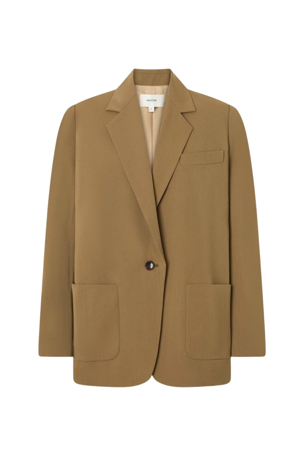 Oroton-Single-Breasted-Blazer-Dark-Rye83297_nobg Oroton Single Breasted Blazer Dark Rye