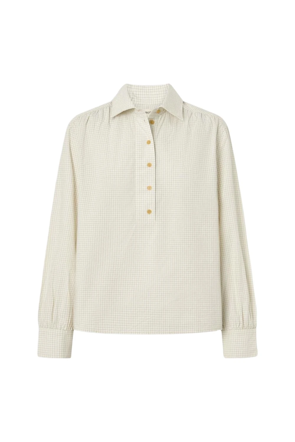 Oroton-Soft-Check-Button-Shirt-Cream48123_nobg Oroton Soft Check Button Shirt Cream