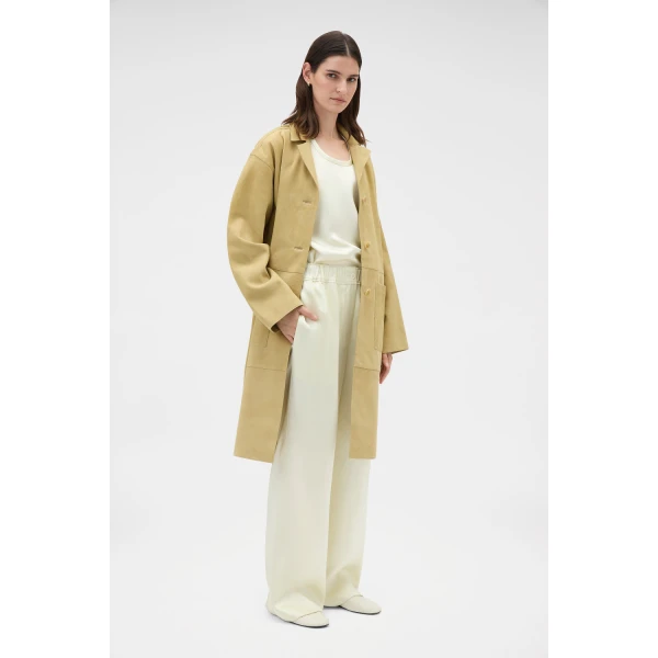 Oroton Suede Coat Sepia, view 3