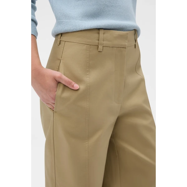Oroton Tailored Curved Leg Pant Haystack, view 4