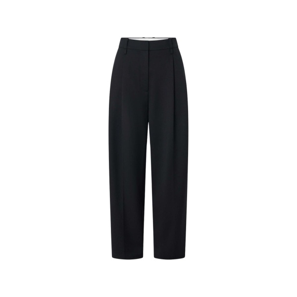 Oroton Tapered Pleat Pant Black