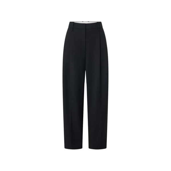 Oroton Tapered Pleat Pant Black