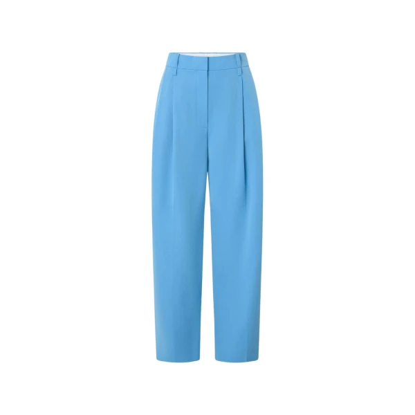 Oroton Tapered Pleat Pant Porcelain Blue