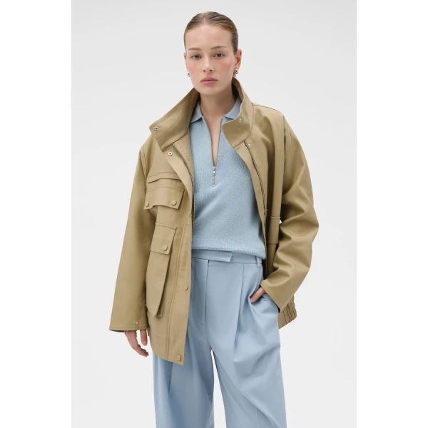 Oroton Utility Parka Haystack Coat, view 2