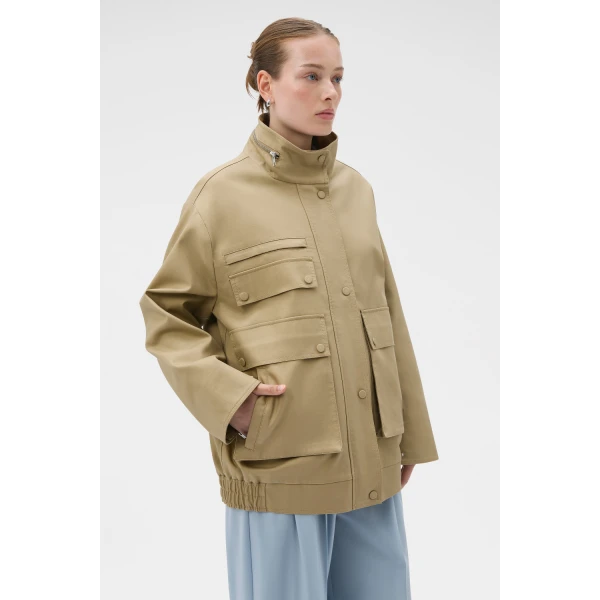 Oroton Utility Parka Haystack Coat, view 3