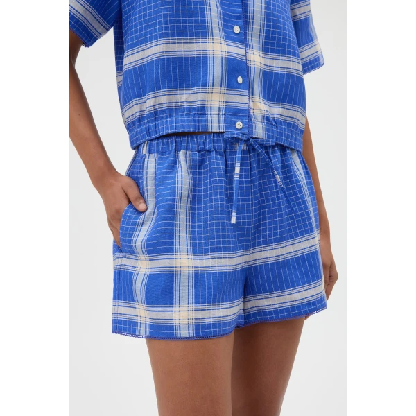 Oroton Vintage Check Short Swedish Blue, view 4