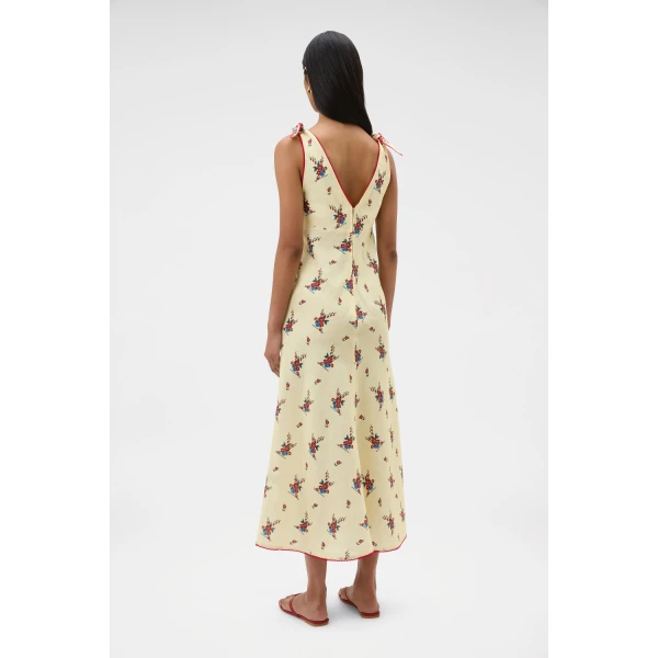 Oroton Wallpaper Floral Print Dress Lemon, view 5