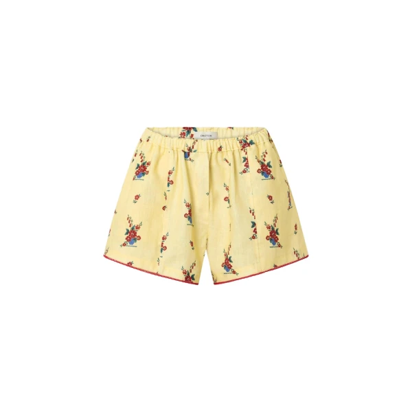 Oroton Wallpaper Floral Print Short Lemon