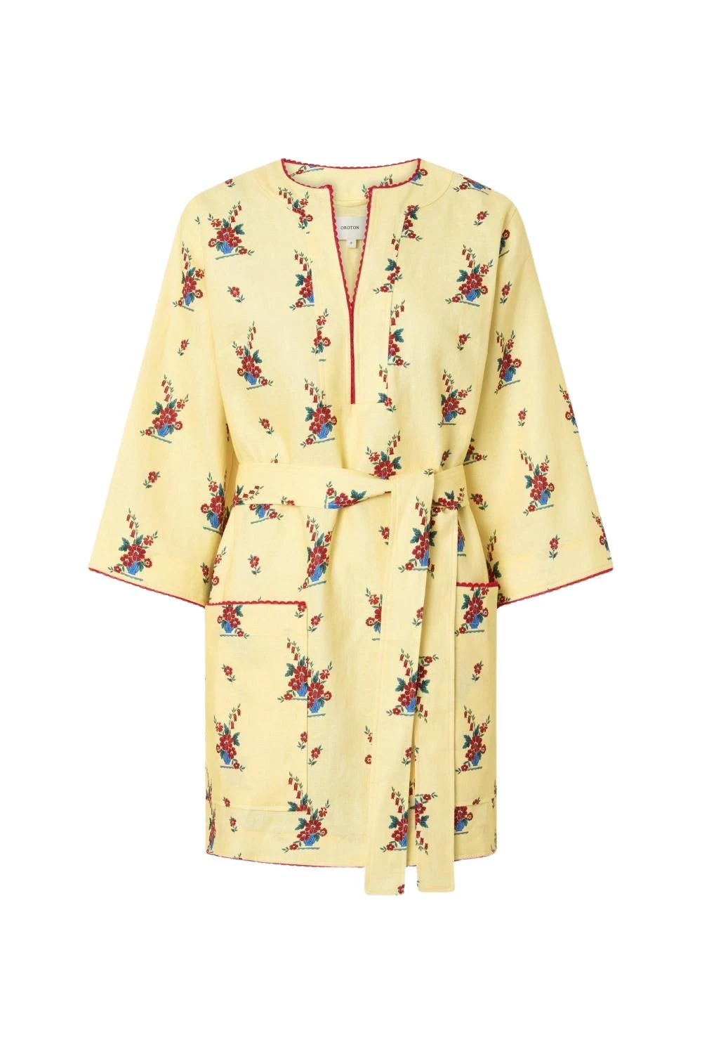 Oroton-Wallpaper-Floral-Print-Tunic-Dress-Lemon28474_nobg Oroton Wallpaper Floral Print Tunic Dress Lemon