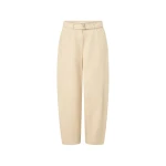 Oroton Washed Twill Barrel Leg Pant Coconut