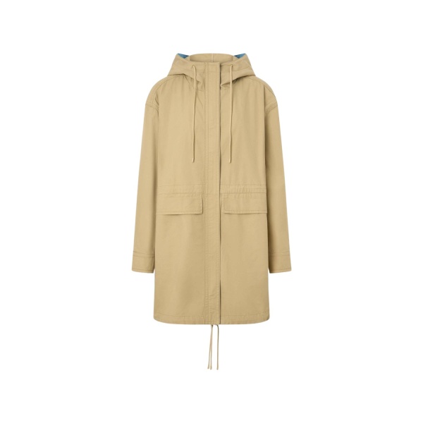 Oroton Washed Twill Parka Soft Camel Coat