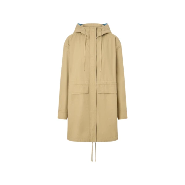 Washed Twill Parka Soft Camel
