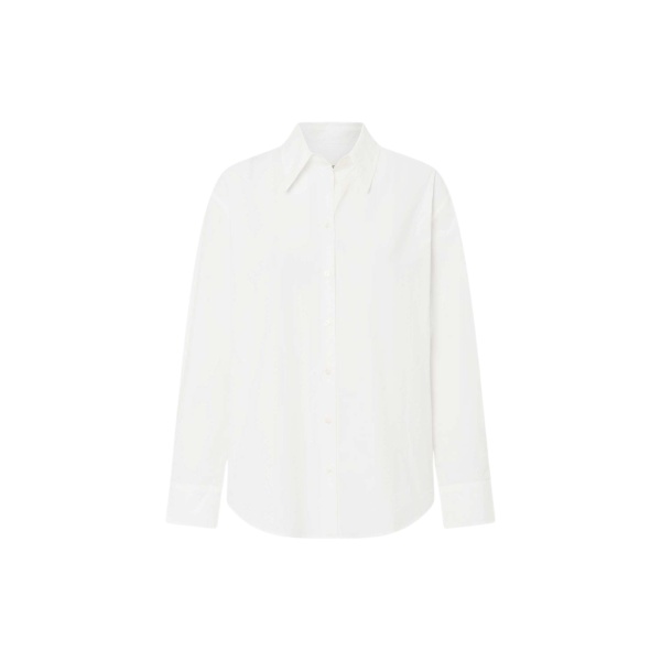 Oroton Wren Poplin Shirt Antique White