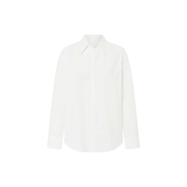 Oroton Wren Poplin Shirt Antique White