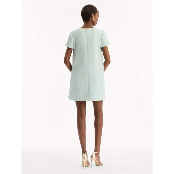 Oscar de la Renta Beaded Bow-Detail Shift Dress, view 2