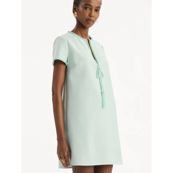 Oscar de la Renta Beaded Bow-Detail Shift Dress, view 4