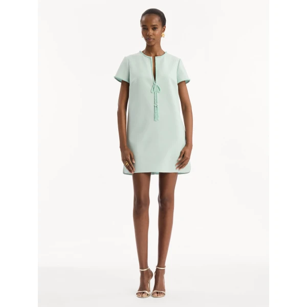 Oscar de la Renta Beaded Bow-Detail Shift Dress, view 5