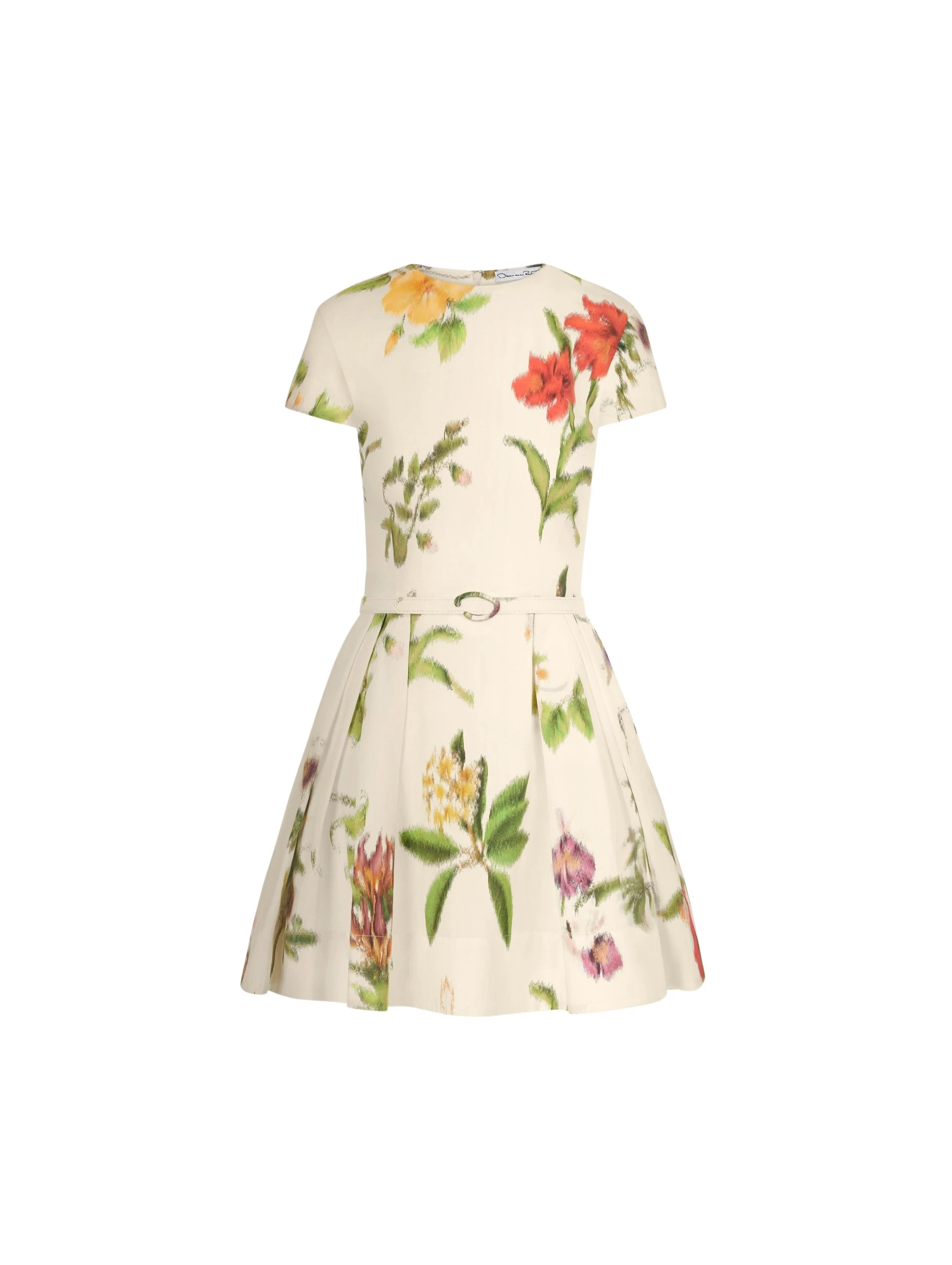 Oscar-de-la-Renta-Chine-Dominican-Mixed-Floral-Cotton-Poplin-Dress82767_nobg Oscar de la Renta Chiné Dominican Mixed-Floral Cotton Poplin Dress