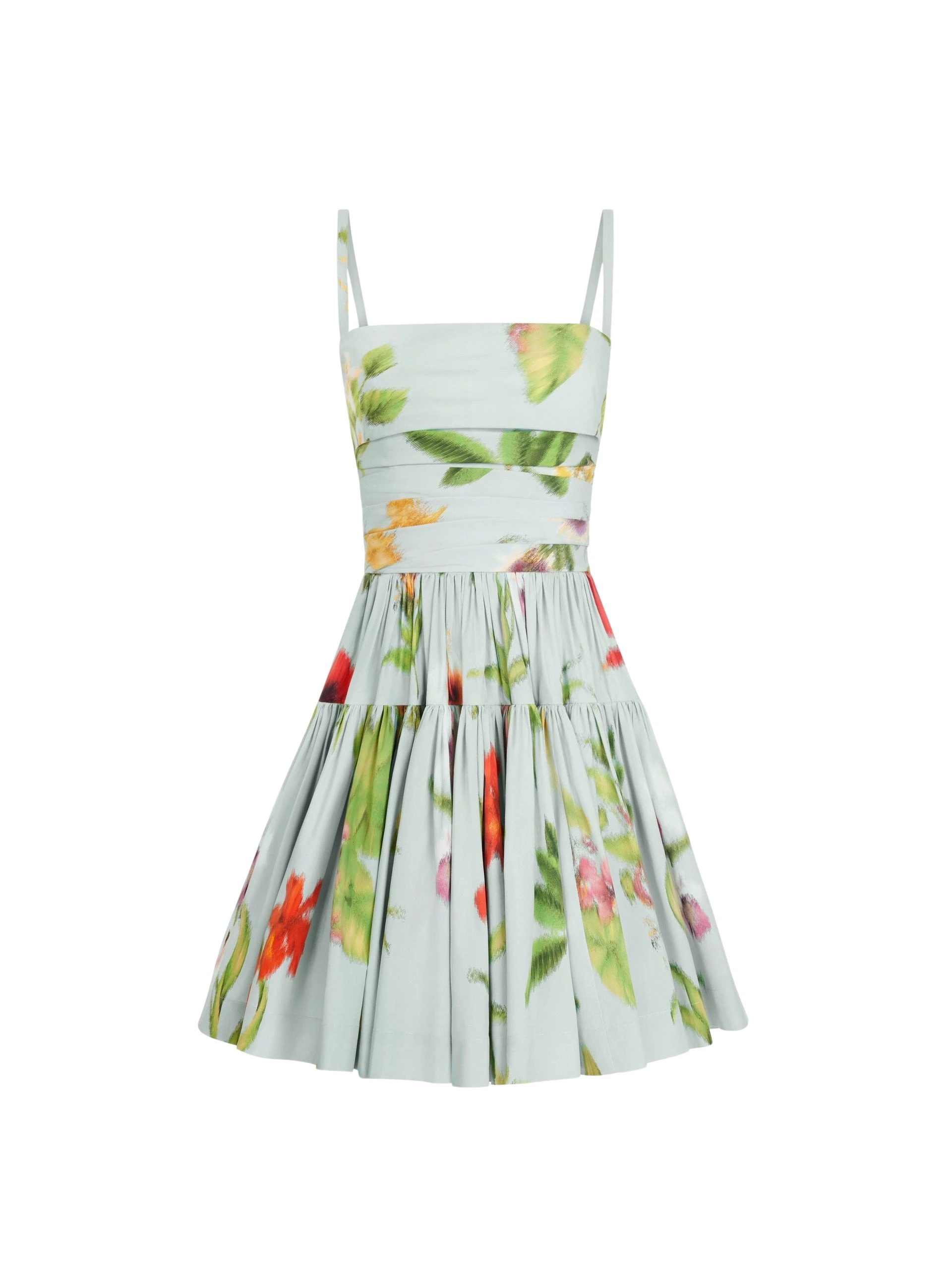 Oscar-de-la-Renta-Chine-Dominican-Mixed-Floral-Cotton-Poplin-Tiered-Dress79351_nobg Oscar de la Renta Chiné Dominican Mixed-Floral Cotton Poplin Tiered Dress