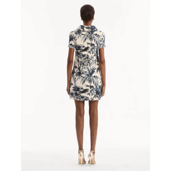 Oscar de la Renta Chiné Palm Leaves Shift Dress, view 2