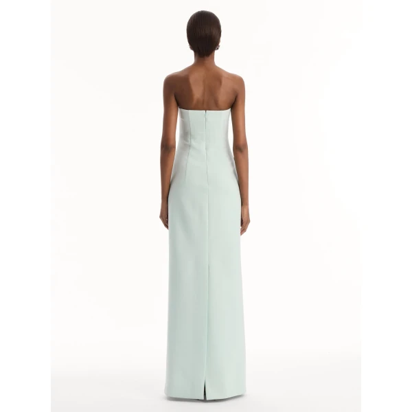 Oscar de la Renta Crystal Floral Embroidered Gown, view 4