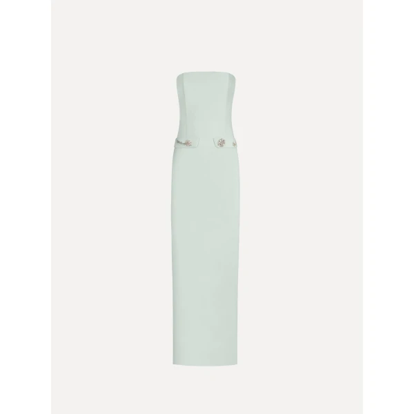 Oscar de la Renta Crystal Floral Embroidered Gown, view 5