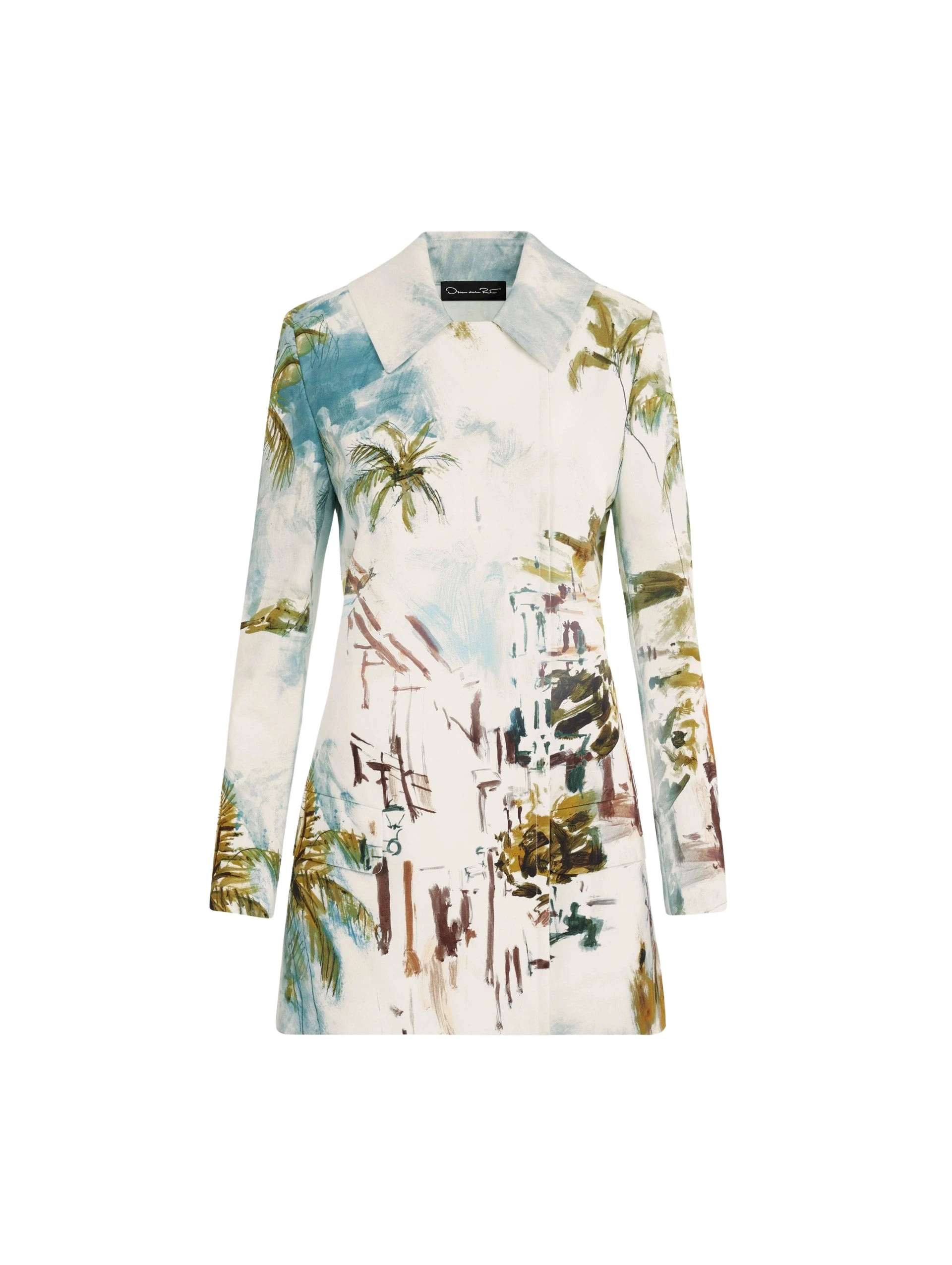 Dominican Landscape Cotton Poplin Coat