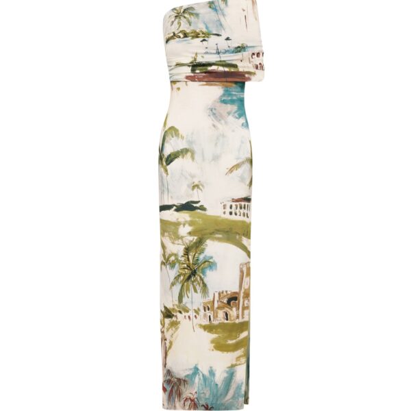 Oscar de la Renta Dominican Landscape Jersey Gown