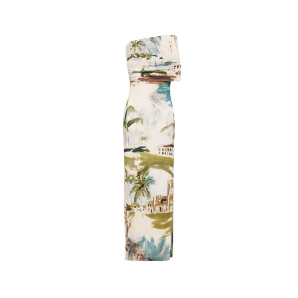 Oscar de la Renta Dominican Landscape Jersey Gown - Dresses - American Luxury Evening Wear at Luxury Shoes 