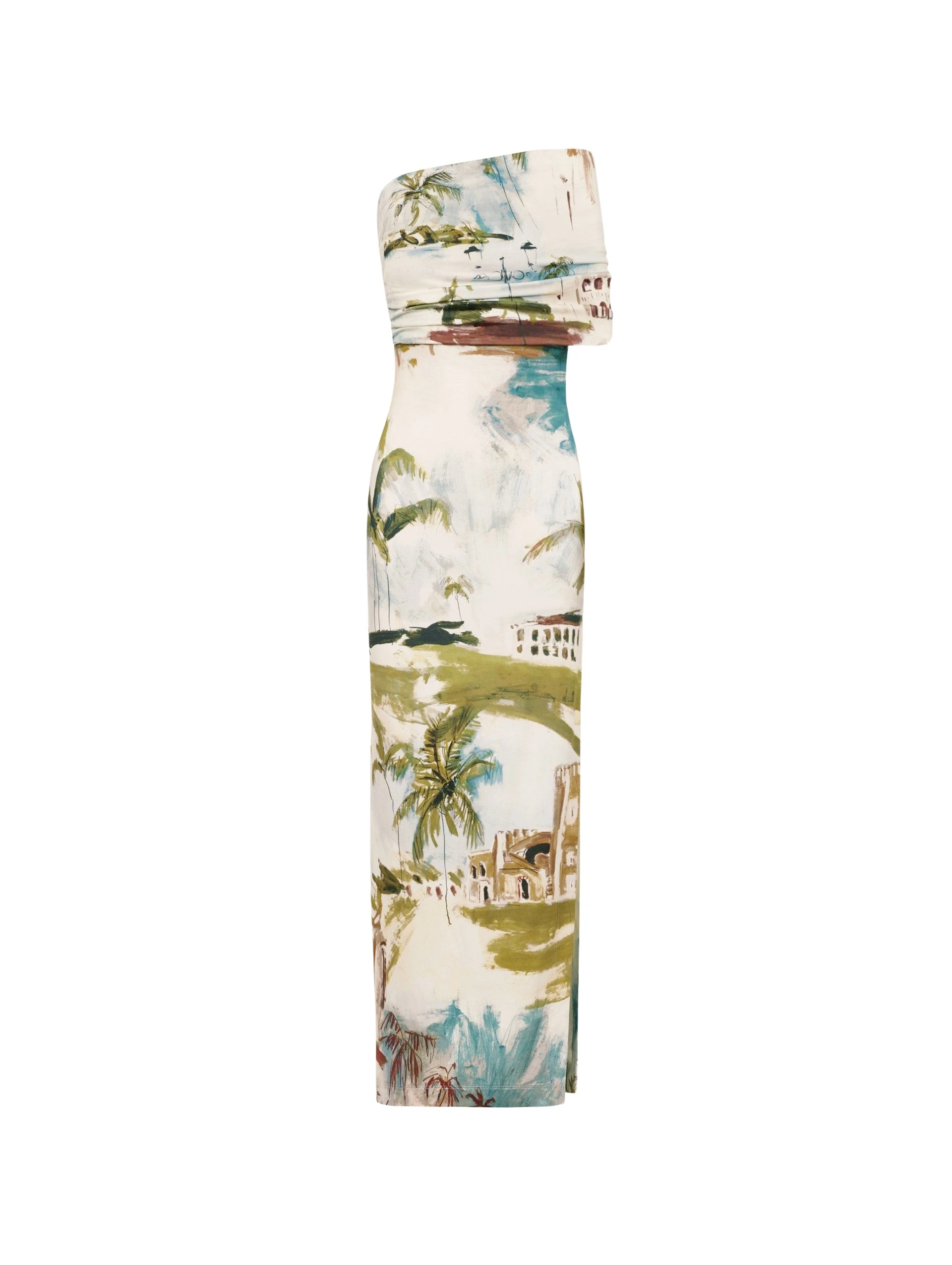 Oscar de la Renta Dominican Landscape Jersey Gown