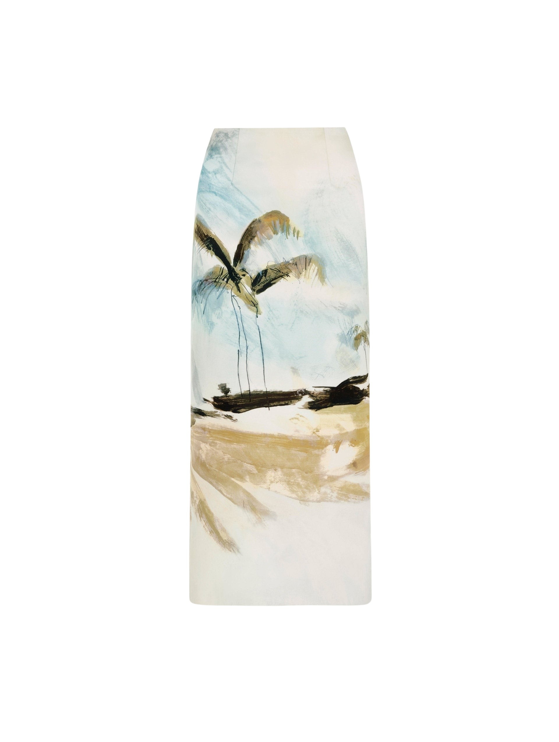 Oscar de la Renta Dominican Landscape Pencil Skirt - Skirts - American Luxury Evening Wear at Luxury Shoes 