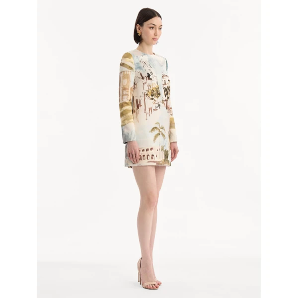 Oscar de la Renta Dominican Landscape Shift Dress, view 3