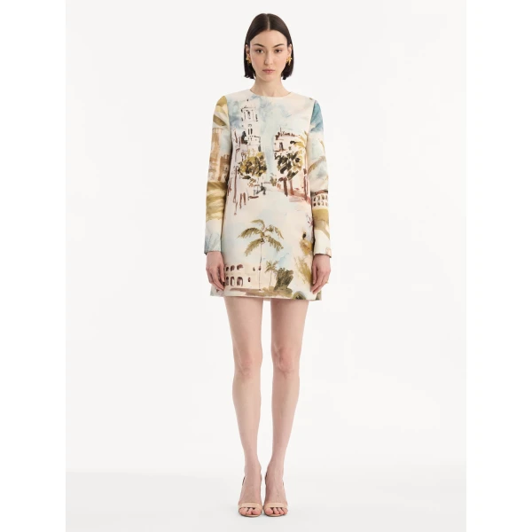 Oscar de la Renta Dominican Landscape Shift Dress, view 5