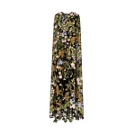 Oscar de la Renta Dominican Mixed-Floral Guipure Caftan