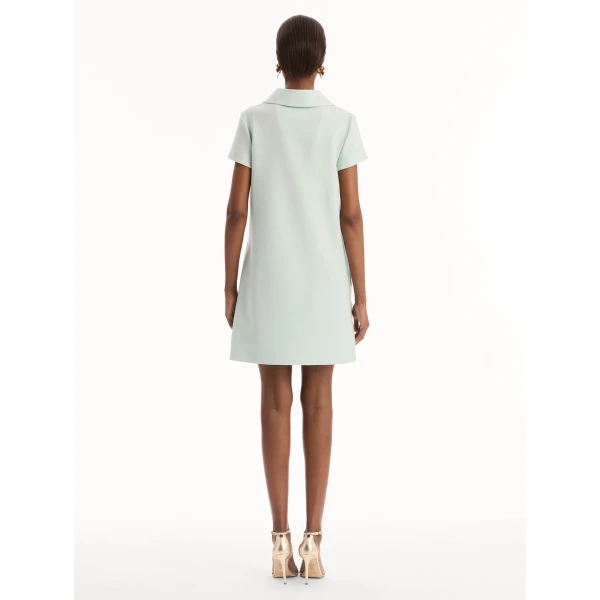 Oscar de la Renta Dominican Mixed-Floral Threadwork Shift Dress, view 2