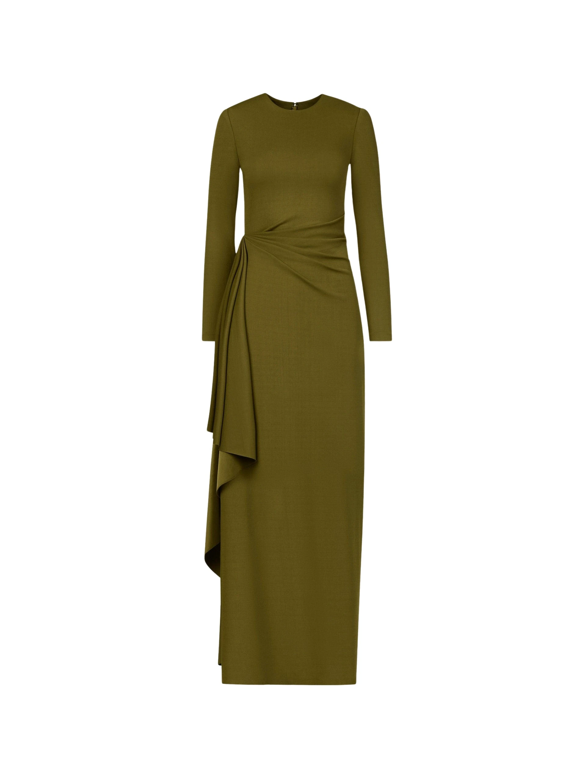 Oscar de la Renta Drape-Detail Jersey Gown