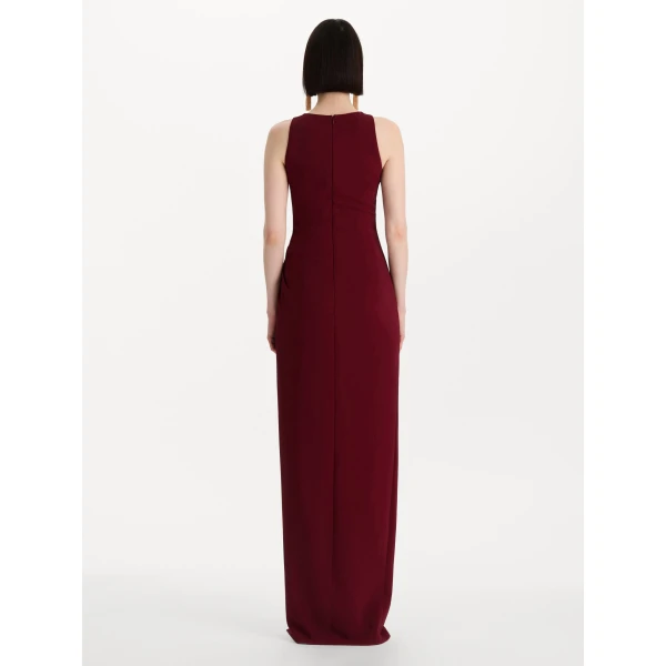 Oscar de la Renta Drape-Detailed Cady Gown, view 2